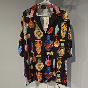 Versace x Andy Dixon Seven Vessels Vacation Shirt Size 44